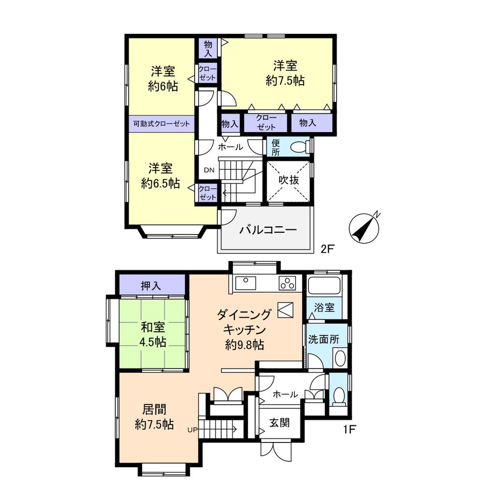 Floor plan. 26,800,000 yen, 4LDK, Land area 212.38 sq m , Building area 110.96 sq m