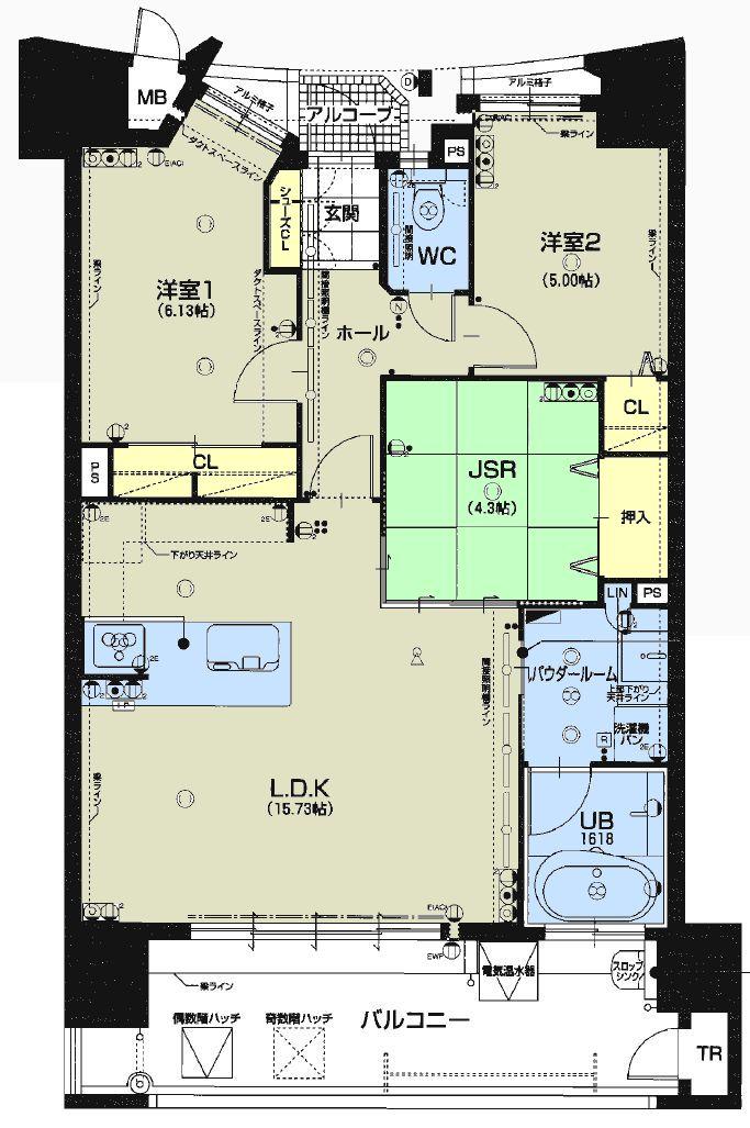 Floor plan. 3LDK, Price 16,900,000 yen, Footprint 70 sq m , Balcony area 14.23 sq m