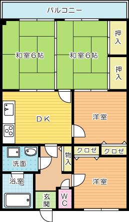 Floor plan. 4LDK, Price 7 million yen, Occupied area 70.61 sq m