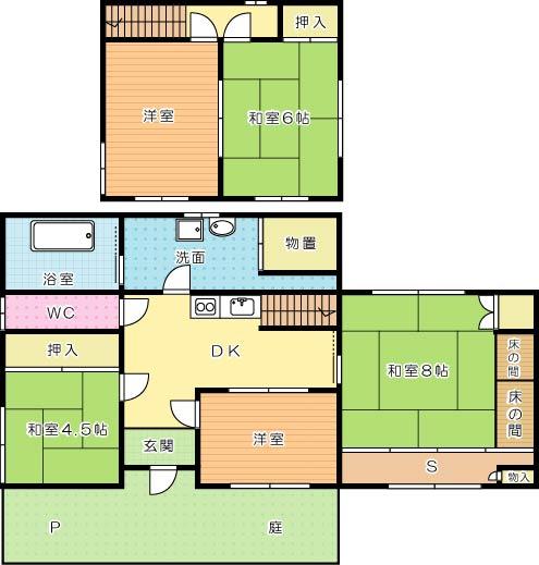 Floor plan. 13 million yen, 5DK, Land area 281.1 sq m , Building area 116.62 sq m