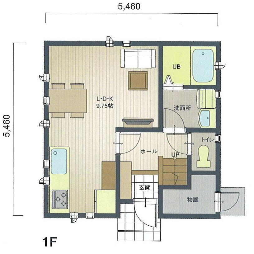 Floor plan. 16,380,000 yen, 2LDK + S (storeroom), Land area 112.56 sq m , Building area 59.62 sq m 1F Floor Plan Floor plan is, You can freely change.
