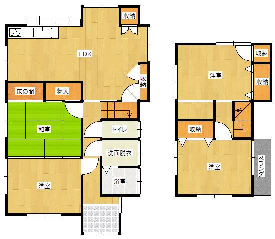 Floor plan. 11.8 million yen, 4LDK, Land area 158 sq m , Building area 91.9 sq m