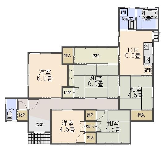 Floor plan. 7.8 million yen, 5DK, Land area 234.05 sq m , Building area 77.98 sq m