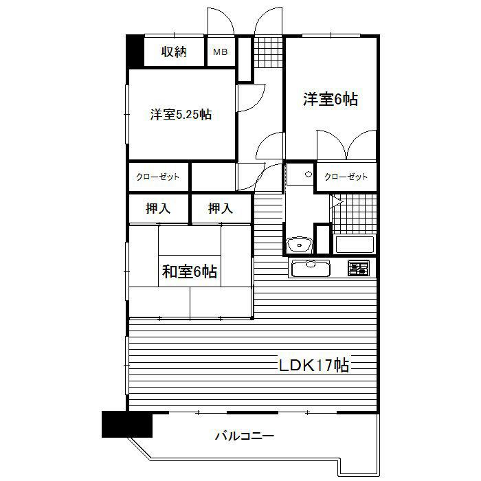 Floor plan. 3LDK, Price 8.8 million yen, Occupied area 73.39 sq m