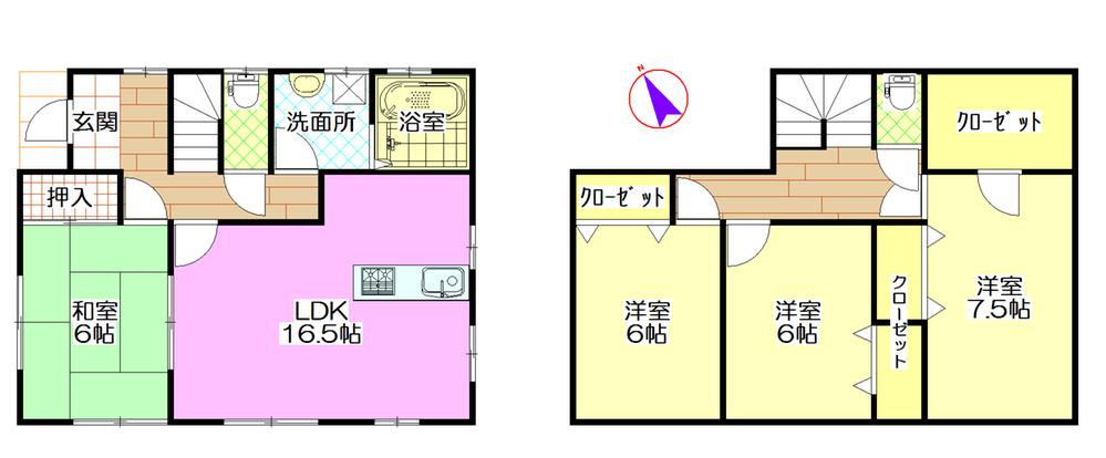 Floor plan. 23,480,000 yen, 4LDK, Land area 200.11 sq m , Building area 105.99 sq m