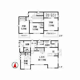 Floor plan. 26,800,000 yen, 4LDK, Land area 355.82 sq m , Building area 116.13 sq m