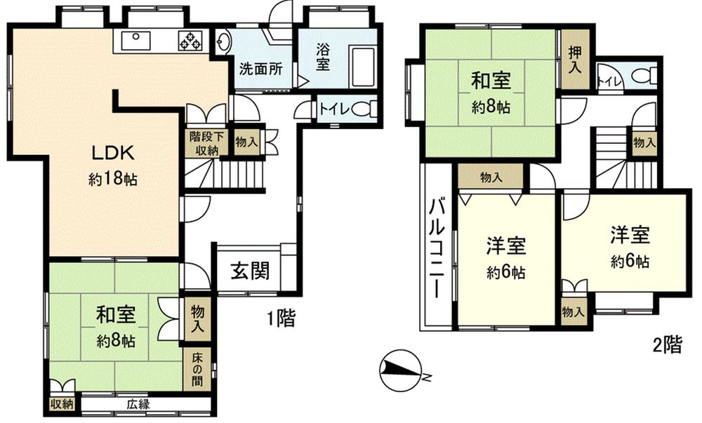 Floor plan. 19.9 million yen, 4LDK, Land area 221.76 sq m , Building area 120.9 sq m