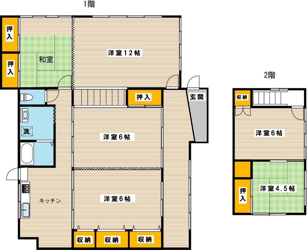 Floor plan. 13.8 million yen, 6DK, Land area 202.01 sq m , Building area 111.14 sq m