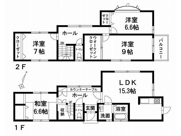 Floor plan. 29,800,000 yen, 4LDK, Land area 212.92 sq m , Building area 118.99 sq m