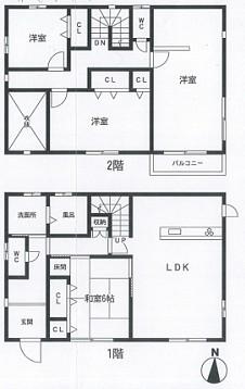 Floor plan. 18,800,000 yen, 4LDK, Land area 747.1 sq m , Building area 118.5 sq m