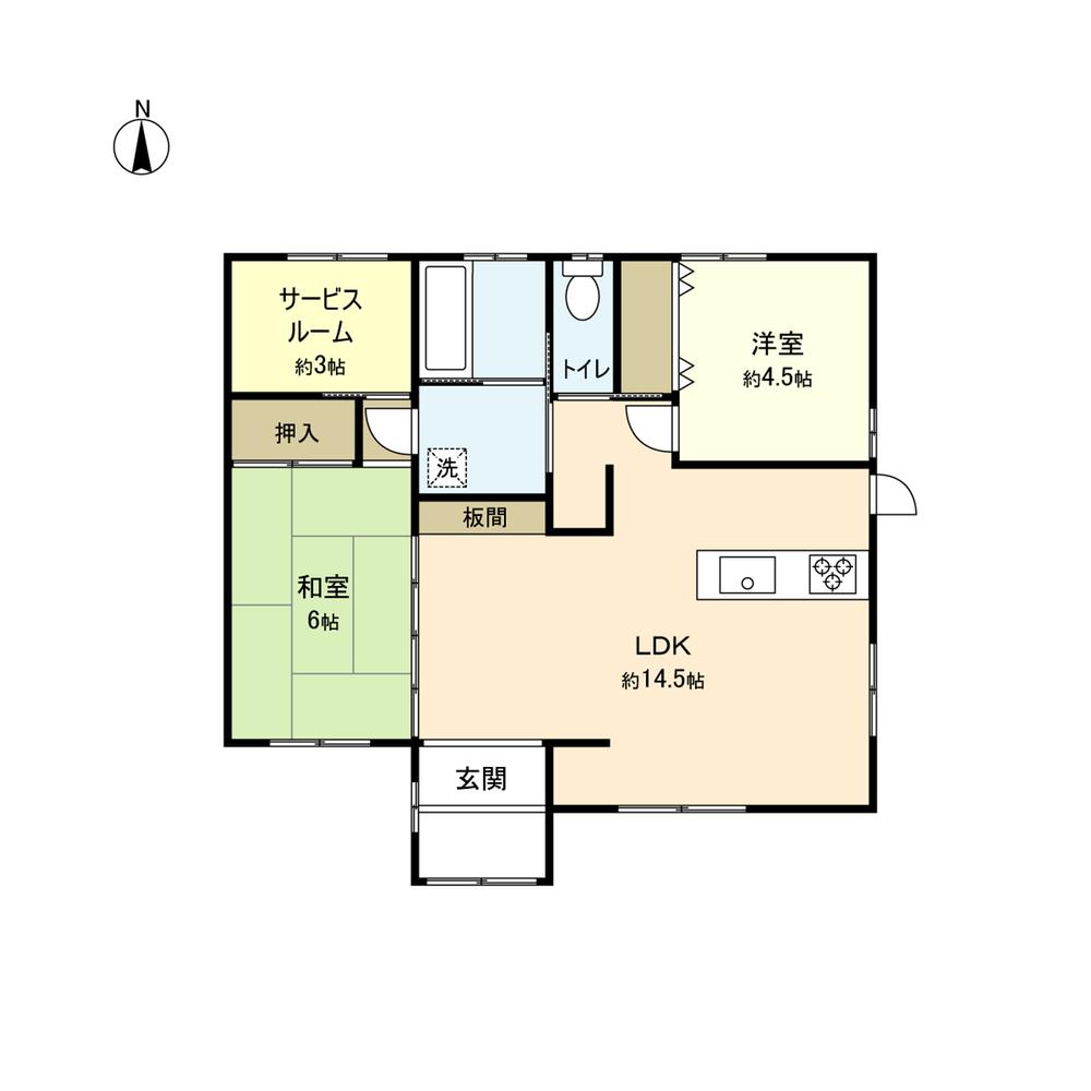 Floor plan. 8 million yen, 2LDK + S (storeroom), Land area 128.92 sq m , Building area 71.21 sq m