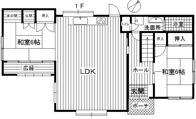 Floor plan. 16,880,000 yen, 4LDK, Land area 248.93 sq m , Building area 120.12 sq m spacious LDK