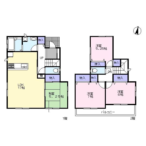 Floor plan. 21,800,000 yen, 4LDK, Land area 162.84 sq m , Building area 98.54 sq m