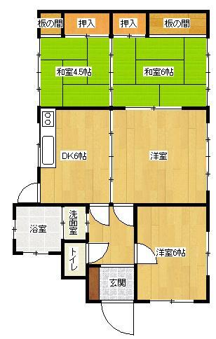 Floor plan. 8.6 million yen, 4DK, Land area 165.07 sq m , Building area 68.72 sq m