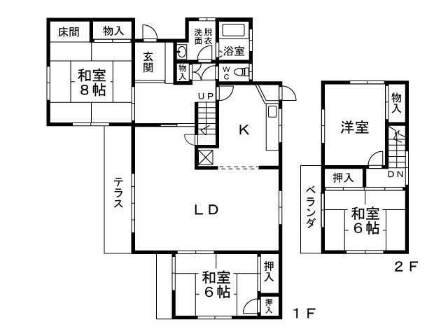 Floor plan. 25 million yen, 4LDK, Land area 241.71 sq m , Building area 113.45 sq m