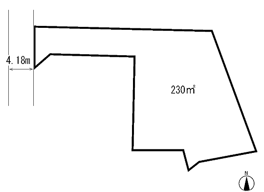 Compartment figure. Land price 8.8 million yen, Land area 236.78 sq m