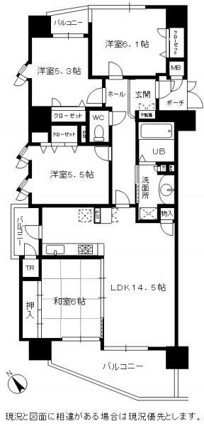 Floor plan. 4LDK, Price 21 million yen, Occupied area 86.72 sq m , Balcony area 13.05 sq m