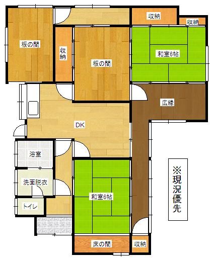 Floor plan. 3.8 million yen, 4DK, Land area 237.98 sq m , Building area 88.25 sq m