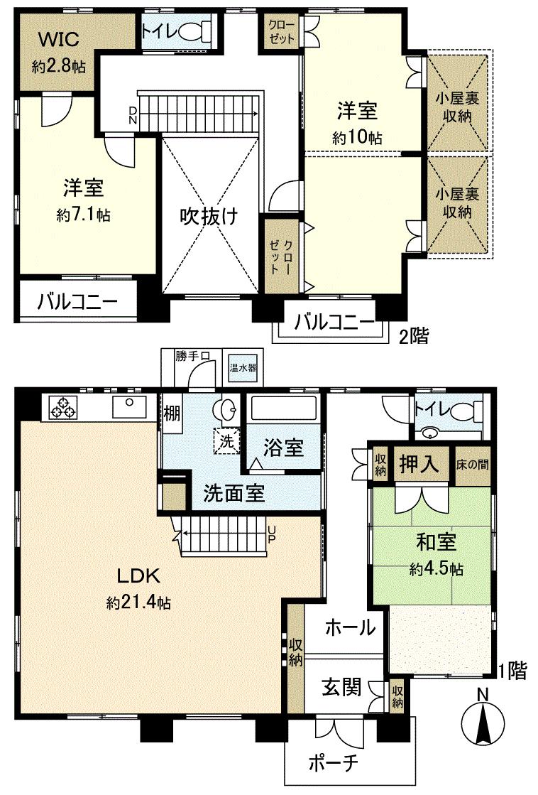 Floor plan. 30.5 million yen, 3LDK + S (storeroom), Land area 232.9 sq m , Building area 126.75 sq m