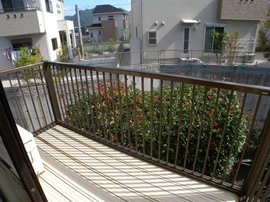 Balcony. Bright balcony