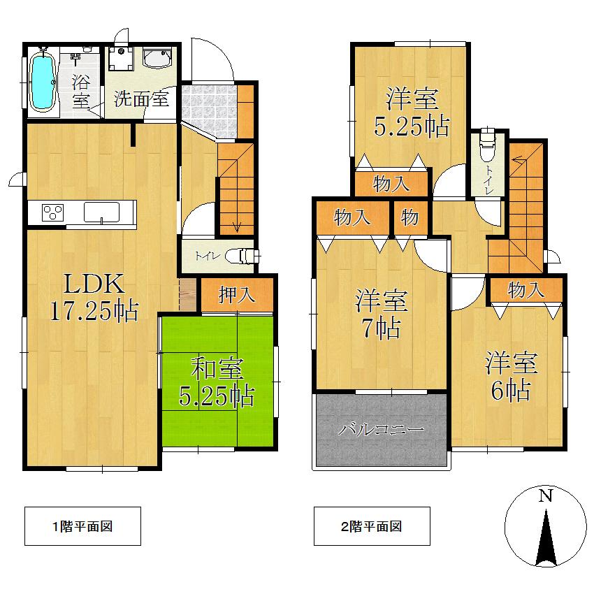 Floor plan. (No. 1 point), Price 26,800,000 yen, 4LDK, Land area 156.85 sq m , Building area 96.05 sq m