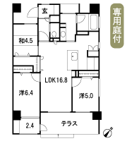 Floor: 3LDK + solarium + private garden, the area occupied: 78.82 sq m, Price: 26.2 million yen