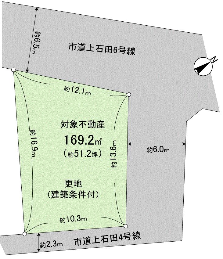 Compartment figure. Land price 8.8 million yen, Land area 169.26 sq m