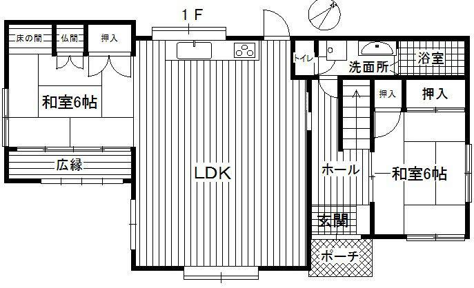 Floor plan. 16,880,000 yen, 4LDK, Land area 248.93 sq m , Building area 120.12 sq m
