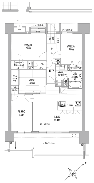 Floor: 4LDK, the area occupied: 81.9 sq m, Price: 22,340,000 yen ~ 23,480,000 yen