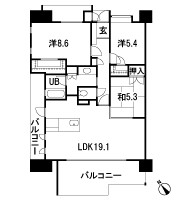 Floor: 3LDK, occupied area: 84.51 sq m, Price: 25,530,000 yen