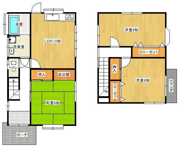 Floor plan. 18,800,000 yen, 3LDK, Land area 167.47 sq m , Building area 97.47 sq m