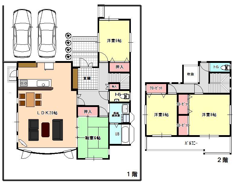 Floor plan. 26,800,000 yen, 4LDK, Land area 261.84 sq m , Building area 117.95 sq m