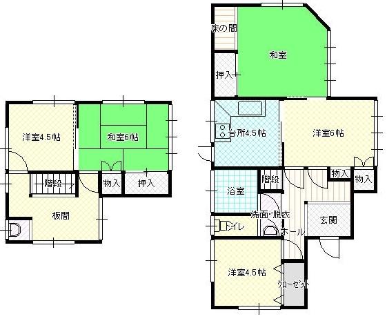 Floor plan. 4.8 million yen, 5DK, Land area 201.6 sq m , Building area 110.16 sq m