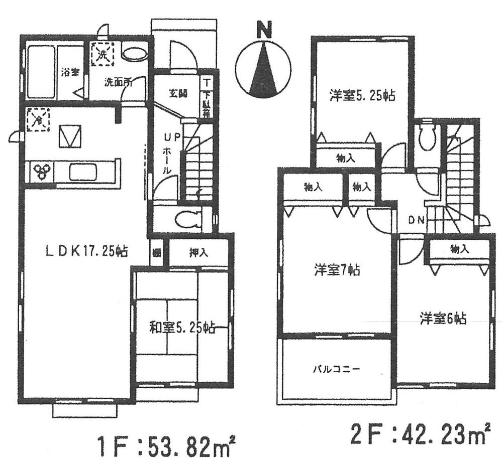 Floor plan. 26,800,000 yen, 4LDK, Land area 156.84 sq m , Building area 96.05 sq m