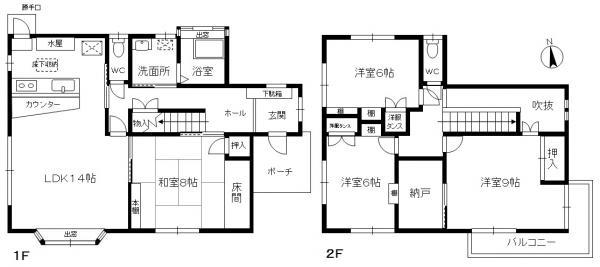 Floor plan. 28.8 million yen, 4LDK, Land area 198.35 sq m , Building area 117.58 sq m