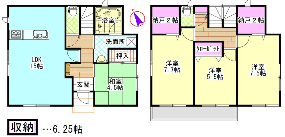 Floor plan. 18,800,000 yen, 4LDK + S (storeroom), Land area 144.25 sq m , Building area 97.6 sq m
