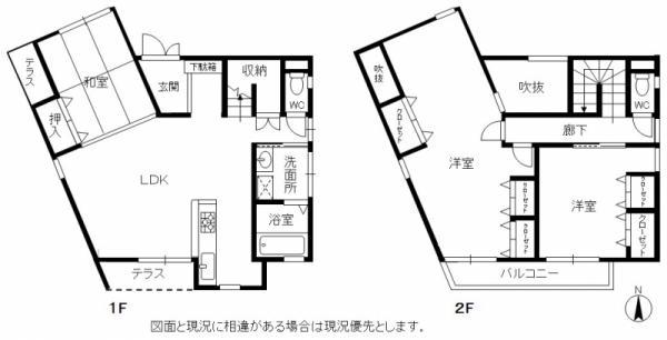 Floor plan. 23.8 million yen, 4LDK, Land area 197.06 sq m , Building area 106.57 sq m