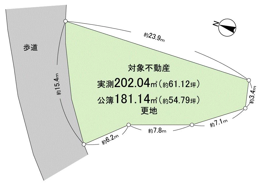 Compartment figure. Land price 4 million yen, Land area 202.14 sq m