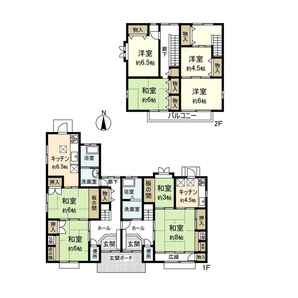 Floor plan. 19,800,000 yen, 7DKK + S (storeroom), Land area 293.3 sq m , Building area 173.04 sq m