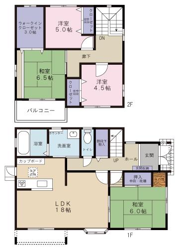 Floor plan. 20,900,000 yen, 4LDK + S (storeroom), Land area 240.38 sq m , Building area 120.25 sq m 2 floor of the Japanese-style, You can also change to a Western-style. 