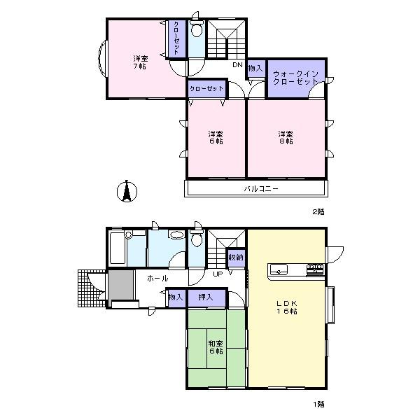 Floor plan. 25,800,000 yen, 4LDK, Land area 148 sq m , Spacious 4LDK of building area 112.61 sq m building area of ​​about 34 square meters