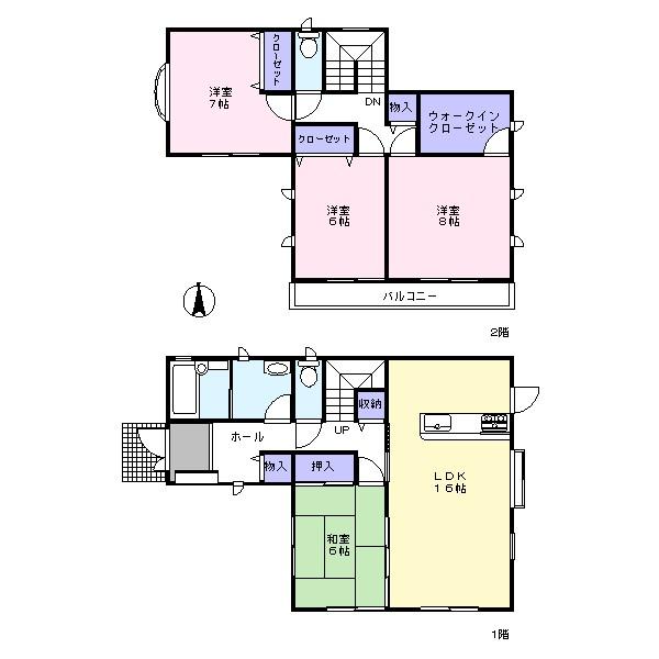 Floor plan. 25,800,000 yen, 4LDK, Land area 148 sq m , Spacious 4LDK of building area 112.61 sq m building area of about 34 square meters