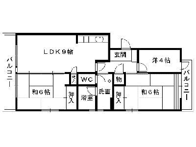 Floor plan. 3LDK, Price 6.7 million yen, Occupied area 64.55 sq m , Balcony area 14.55 sq m
