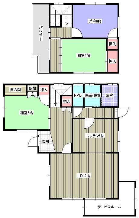 Floor plan. 17.8 million yen, 3LDK + S (storeroom), Land area 183.05 sq m , Building area 91.5 sq m