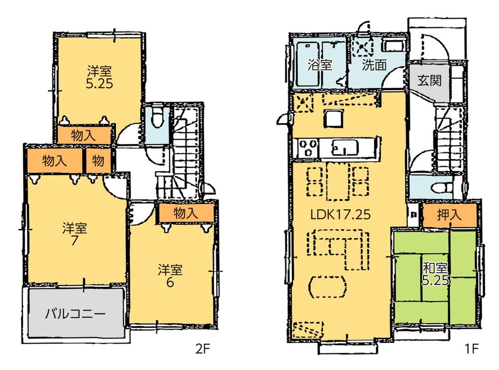 Floor plan. 26,800,000 yen, 4LDK, Land area 156.84 sq m , Building area 96.05 sq m