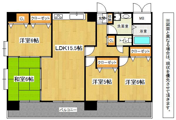 Floor plan. 4LDK, Price 13.3 million yen, Occupied area 78.96 sq m