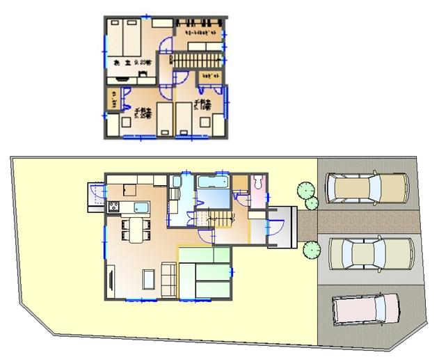 Floor plan. 22,900,000 yen, 4LDK, Land area 186.4 sq m , Building area 87.21 sq m