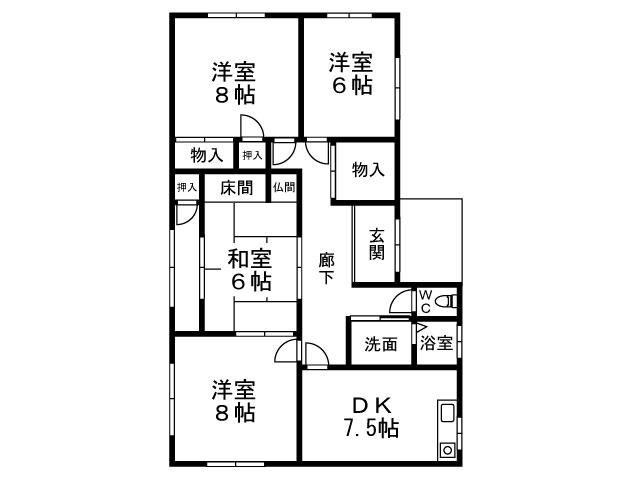Floor plan. 14.9 million yen, 4DK, Land area 294.75 sq m , Building area 110 sq m