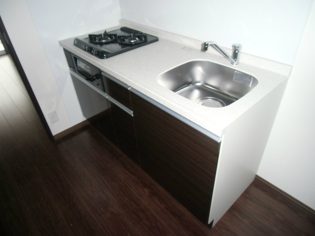 Kitchen. With grill on the stove of a two-necked ☆ System kitchen is not only convenient