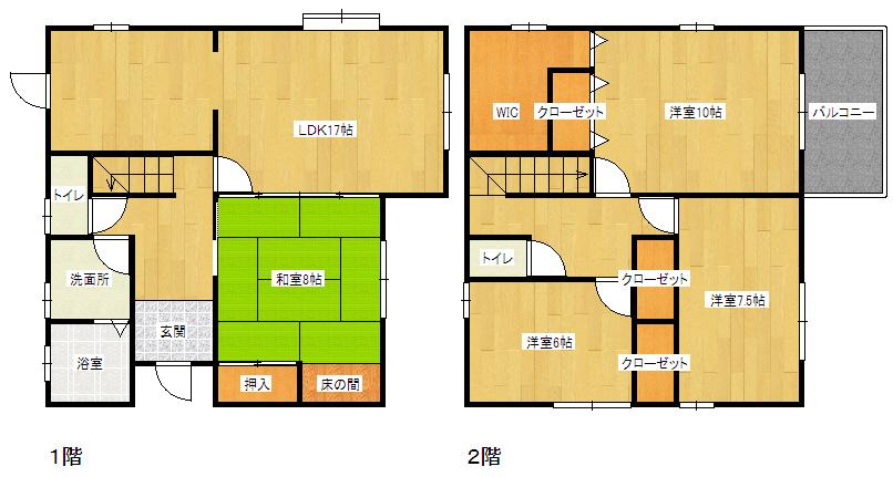 Floor plan. 22,800,000 yen, 4LDK + S (storeroom), Land area 209.08 sq m , Building area 124.55 sq m